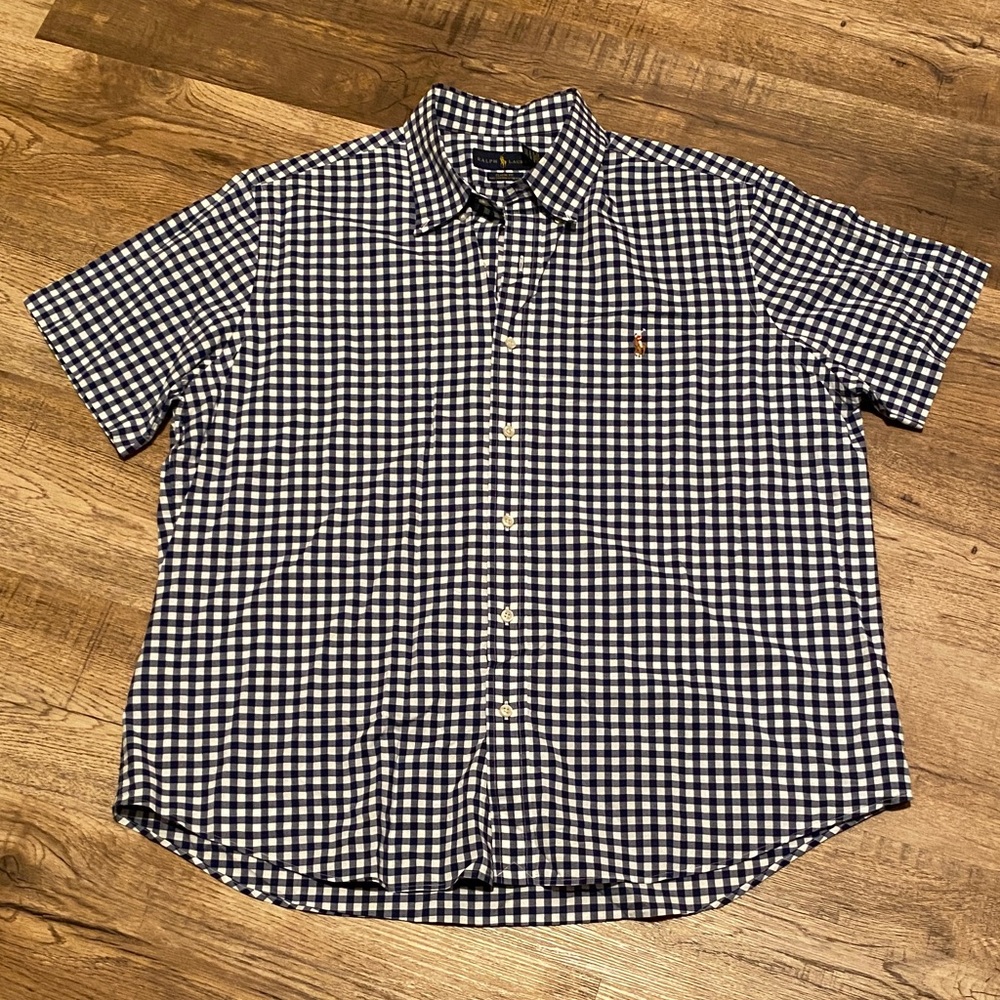 Ralph Lauren Classic Fit Short Sleeve Button Down Mens XL